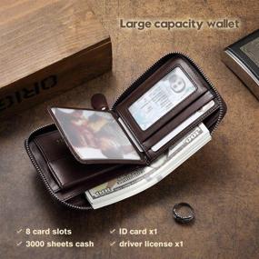 img 1 attached to 👜 Genuine Leather Multi Card Wallets with High Capacity - Essential Men's Accessories for Extra Storage