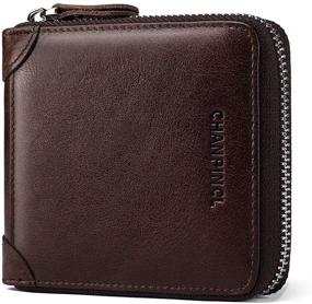 img 4 attached to 👜 Genuine Leather Multi Card Wallets with High Capacity - Essential Men's Accessories for Extra Storage