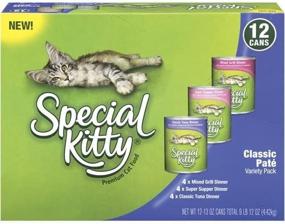 img 4 attached to 🐈 Optimized Search: Special Kitty Classic Pate Variety Pack Wet Cat Food, 13-Ounce Cans (12 Pack)
