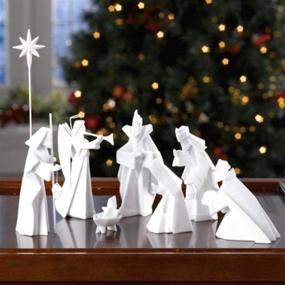 img 1 attached to One Hundred 80 Degrees Porcelain 9-piece Nativity Set: Exquisite Holiday Decor for your Home