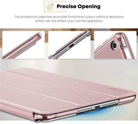 img 1 attached to 📱 Infiland iPad Mini 5 2019 Case with Pencil Holder: Ultra Slim, Lightweight Stand Case with Translucent Frosted Back, Rose-Gold - Ideal for iPad Mini 5th Gen 7.9-inch 2019 Release