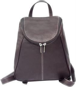 img 4 attached to 🎒 Piel Leather U-Zip Backpack in Chocolate Brown