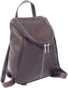 img 2 attached to 🎒 Piel Leather U-Zip Backpack in Chocolate Brown