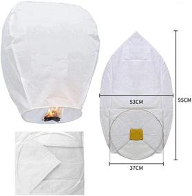 img 1 attached to 🌱 100% Biodegradable Chinese Lanterns: Eco-Friendly Sky Lanterns for Celebrations, Weddings, and Festivals - 15 Pack