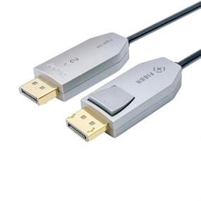 img 4 attached to FIBBR Fiber Optic DisplayPort Cable - High-Speed Optical DP to DP Cable | Supports 32.4 Gbps | 8K@60Hz & 4K@144Hz | 6.6ft Length