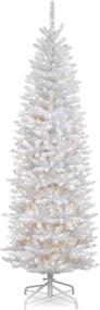 img 4 attached to 🌲 7-Foot National Tree Company Artificial Slim Kingswood Fir Christmas Tree, Pre-Lit White, with Stand and White Lights