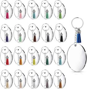 img 4 attached to Keychain Transparent Colorful Pendants Projects