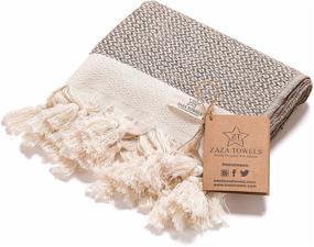 img 3 attached to Oeko-TEX Certified Turkish Hand Towels - 2 Sets, 18x36 Inches, 100% Cotton, Pre-Washed, Decorative, Face, Hair, Gym, Yoga, Dishcloth, Kitchen & Bath, Long-Lasting Stitches, High Absorbency (Latte)