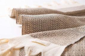 img 1 attached to Oeko-TEX Certified Turkish Hand Towels - 2 Sets, 18x36 Inches, 100% Cotton, Pre-Washed, Decorative, Face, Hair, Gym, Yoga, Dishcloth, Kitchen & Bath, Long-Lasting Stitches, High Absorbency (Latte)