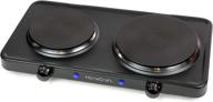 🔥 homecraft hcdb15bk: convenient portable countertop double burner hot plate electric cooktop with adjustable temperature control in black - 1500-watts power логотип