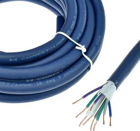 img 1 attached to Conext Link MSC918-20: 20 ft. 9-Conductor Blue Speed Wire 🔵 Primary Wire Speaker Cable, 18 AWG Gauge, 100% OFC Copper Stranded Trailer