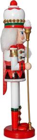 img 3 attached to 🍓 Strawberry Toy Soldier Nutcracker - Wooden Hat adorned with Cupcake Scepter, King Theme Figurine for Christmas Decoration, Holiday Ornament