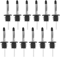 12 pack liquor bottle pourers, high-quality stainless steel olive oil spouts, fast liquor pour spouts, alcohol bottle pourers with sealed dust caps logo