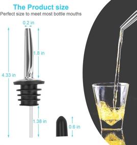 img 3 attached to 12 Pack Liquor Bottle Pourers, High-Quality Stainless Steel Olive Oil Spouts, Fast Liquor Pour Spouts, Alcohol Bottle Pourers with Sealed Dust Caps