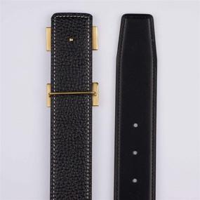 img 1 attached to Replacement Leather Belt Fits Hermes Men's Accessories in Belts