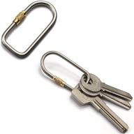 🔑 2-pack eforlike titanium alloy u-shaped key chain rings buckles - innovative design logo