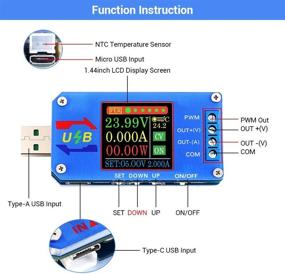 img 4 attached to 🔋 Модуль источника питания Buck-Boost с USB-вольтметром и тестером: 5V Многоразовый измеритель с ЖК-вольтметром, амперметром, тестером емкости батареи, тестером питания, дисплеем температуры и генератором ШИМ.