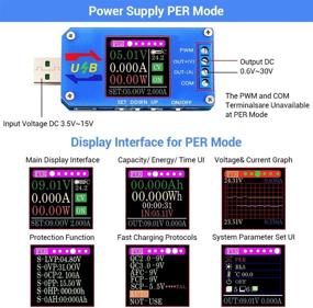 img 3 attached to 🔋 Модуль источника питания Buck-Boost с USB-вольтметром и тестером: 5V Многоразовый измеритель с ЖК-вольтметром, амперметром, тестером емкости батареи, тестером питания, дисплеем температуры и генератором ШИМ.