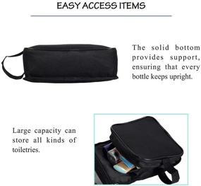 img 1 attached to 💼 TSA Approved Hanging Toiletry Bag for Men and Women - Shaving Kit and Toiletries Organizer with 4 Large Compartments for Bathroom Shower Accessories - Portable Full Sized Container, Black