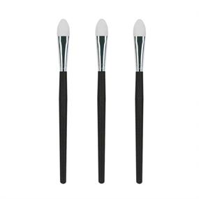 img 4 attached to LORMAY 3-Piece Silicone Brushes Set for Precise Application of Cream/Liquid Eye Shadows & Lip Colors - Professional Makeup Tools