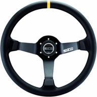 sparco 015r345mln black leather steering wheel, 350mm diameter logo