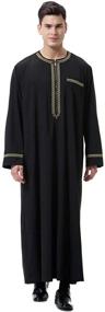 img 4 attached to HANYIMIDOO Sleeves Muslim Middle XXX Large Men's Clothing in Sleep & Lounge