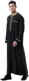img 2 attached to HANYIMIDOO Sleeves Muslim Middle XXX Large Men's Clothing in Sleep & Lounge