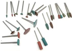 img 4 attached to 💎 26-Piece Diamond-in-Rubber Emery Polishing Bit Set - PHYHOO Polishing Burr for Metal, Glass, Stone, Tile - Rotary Tools Accessories