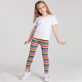 img 2 attached to 👧 Adorel Girls' Colorful Pack of 3 Full-Length Leggings with Stretch Fabric