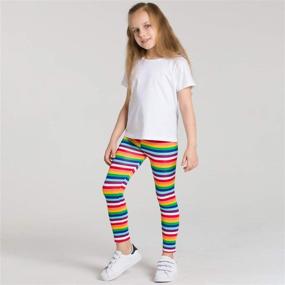 img 3 attached to 👧 Adorel Girls' Colorful Pack of 3 Full-Length Leggings with Stretch Fabric