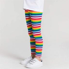 img 1 attached to 👧 Adorel Girls' Colorful Pack of 3 Full-Length Leggings with Stretch Fabric