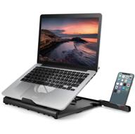 🖥️ elecom ergonomic laptop stand | multi-angle adjustable | heat ventilation | portable & foldable | compatible with laptops up to 15.6 inches | black (pca-lts8bk) - premium edition logo