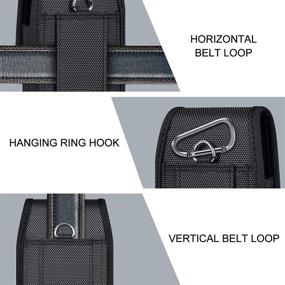 img 3 attached to 📱 YKOOE X-Large Nylon Phone Pouch Holster Case with Belt Loops for Samsung Galaxy S20, S21 Plus, Note 20 Ultra, A21, A11, A12, A71, A72, A52, A32, S10 Lite, Note 9, 8, LG Stylo 6/K51, Moto/Google