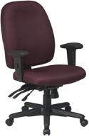 💺 office star multi function ergonomic chair: ratchet back height adjustment & adjustable arms, burgundy - boost comfort & productivity! логотип