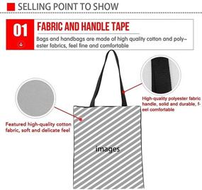 img 1 attached to 👜 Reusable Tote Bags for Women - Fashionable Canvas Shopping Bags and Book Bags by FOR U DESIGNS