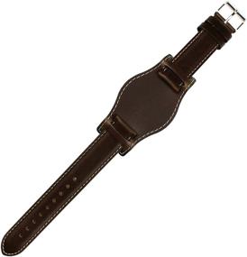 img 4 attached to 🔒 Premium Waterproof Leather Strap with Stylish Brown and White Stitching