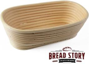 img 3 attached to Handmade Oval Bread Proofing Basket Set (10x6 inch) by Bread Story - Natural Unbleached Cane Brotform, Cloth Liner, and Bread Baking e-book Course