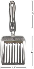 img 3 attached to Stainless Steel Homestead Cat Litter Box Scoop - Medium Size, 10.5 x 4.2 x 1.2 Inches