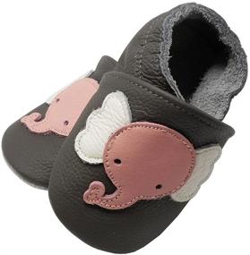 img 1 attached to YALION Baby Soft Leather Shoes: Secure First Steps with Anti-Slip Suede Sole - Infant Toddler Walking Crib Moccasins
