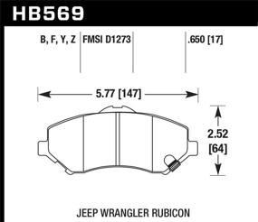 img 1 attached to Оптимизируйте тормозную мощность с тормозной накладкой Hawk Performance HB569Y.650 LTS