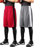 🏀 coofandy men's 2-pack basketball shorts, dry fit mesh workout running shorts with pockets - active athletic performance shorts logo