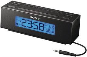 img 1 attached to Sony ICF-C707 Clock Radio - AM/FM Dual Alarm with Large Backlit LCD Display for Easy Reading
