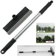 car windshield wash cleaner: extendable window squeegee with unique pivoting head - ideal for car & home interior exterior logo