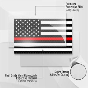 img 1 attached to Reflective Thin Line American Sticker Exterior Accessories