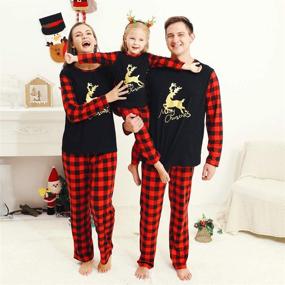 img 2 attached to Cozy and Festive Matching Family Christmas Pajamas: Baby, Men, Women | Plaid Sleepwear Set for Holiday Fun