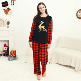 img 3 attached to Cozy and Festive Matching Family Christmas Pajamas: Baby, Men, Women | Plaid Sleepwear Set for Holiday Fun