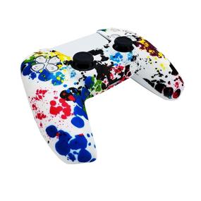 img 3 attached to 🎮 PS5 Silicone Gel Grip Controller Cover Skin (PS5 Paint Splash Design) - Compatible with Sony PlayStation 5, PlayStation 5 Accessories, Wireless Controller Protector Covers, PS5 Skin