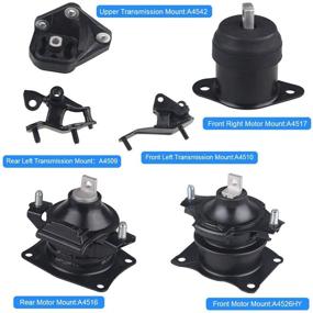 img 3 attached to 🔧 JDMON 6Pcs Engine Motor & Transmission Mount Set for Honda Accord 2.4L 2003-2007 (A4509 A4510 A4516 A4517 A4526HY A4542 Compatible)