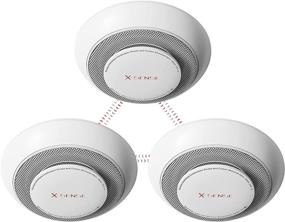 img 4 attached to 🔥 X-Sense 10-Year Battery Smoke Carbon Monoxide Alarm, Wireless Interconnected, Large Silence Button, 820ft Range, XP01-W, 3-Pack