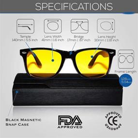 img 3 attached to 👓 Aspectus Blue Light Blocking Glasses: Enhance Sleep, Relieve Migraines & Insomnia, Anti-Glare for Gamers & Computer Users